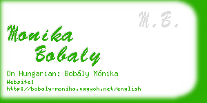 monika bobaly business card