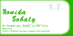 monika bobaly business card